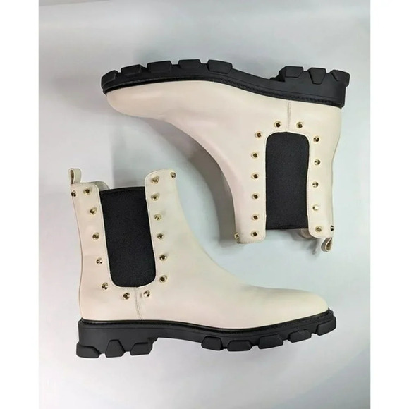 Michael Kors Women's Ridley Cream Studded Chelsea Booties Size 11 (MSRP $225) - Picture 7 of 12